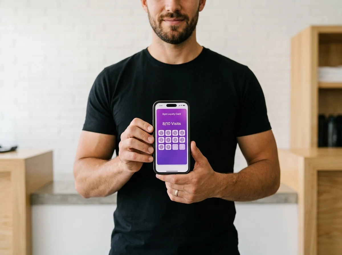 Картка лояльності для спортзалу в Apple Wallet — 8 з 10 тренувань