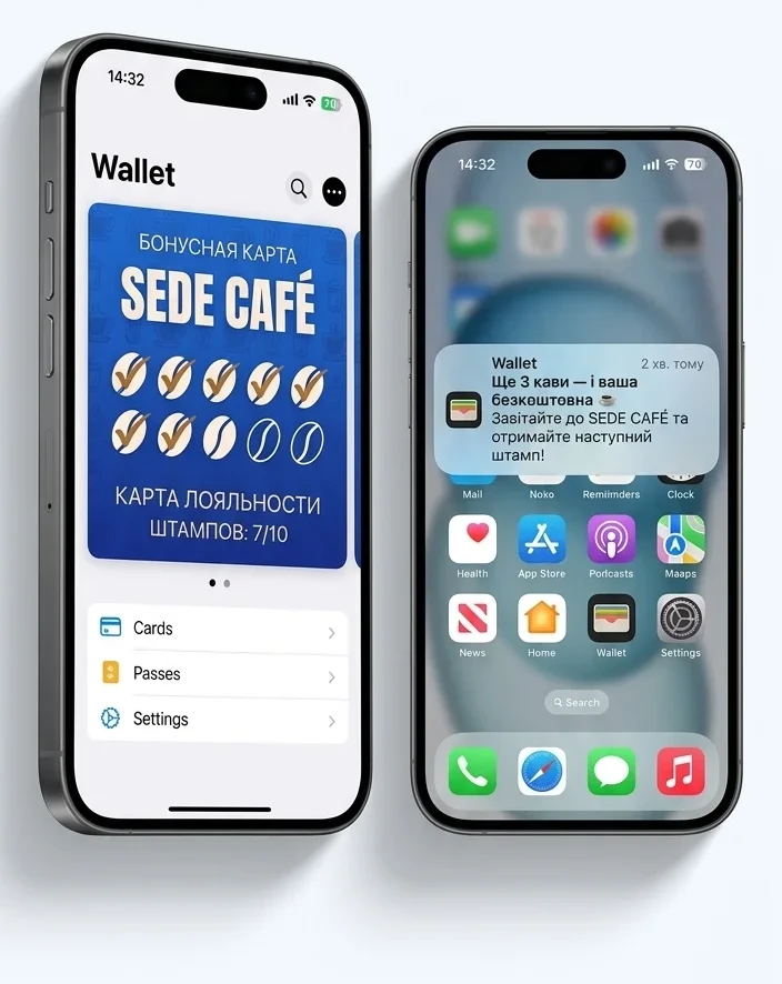 Картка лояльності в Apple Wallet — WalletPass